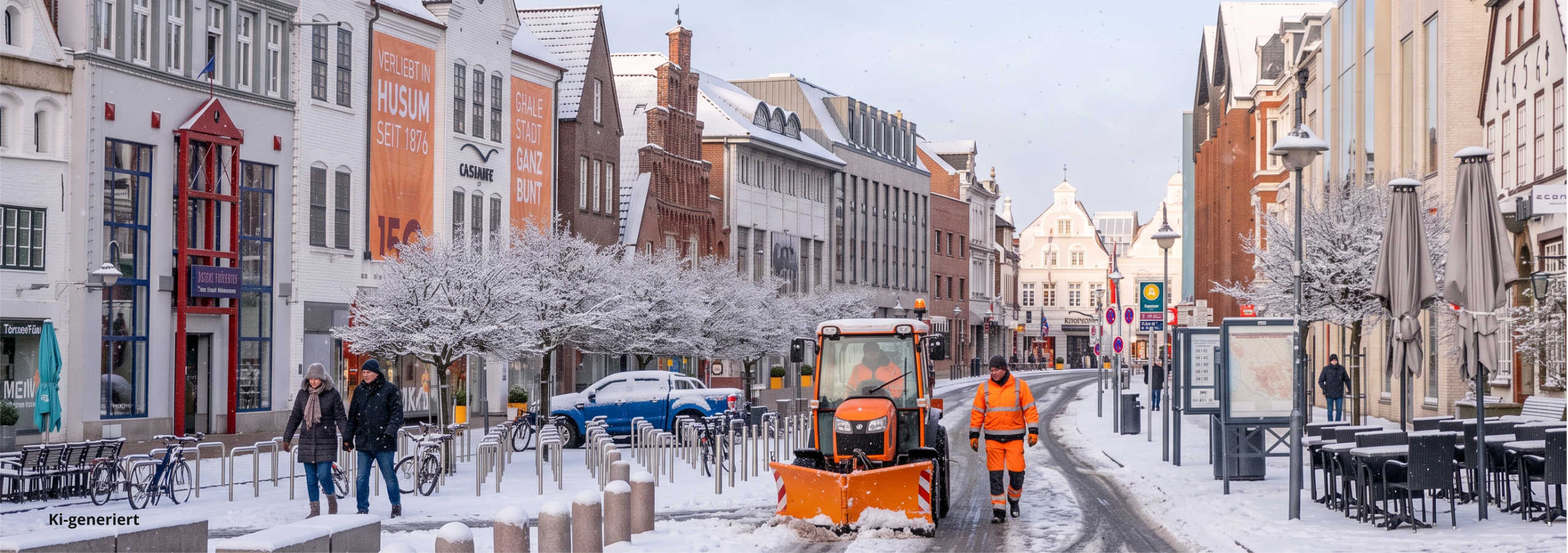 Schneeraeumung und Streudienst in Husum